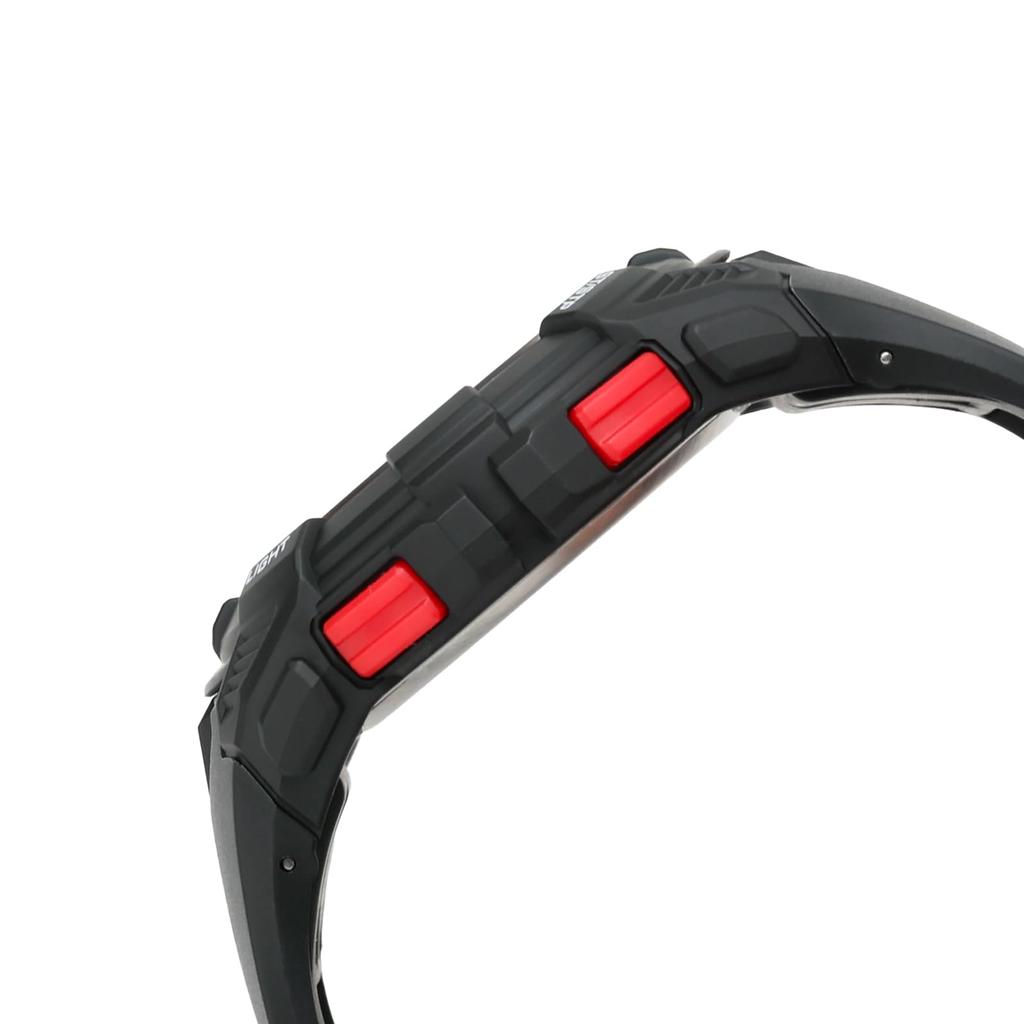 Sports Watch Digital Waterproof Backlight Date Day of the Week Display Urethane Strap Black [Klefa] TS-D317-RD Men's