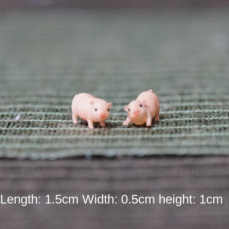 Furniture Model Synthetic Resin Pastoral Moss Micro Landscape Retro Nostalgic National Bonsai Mini Animal Miniature Decoration