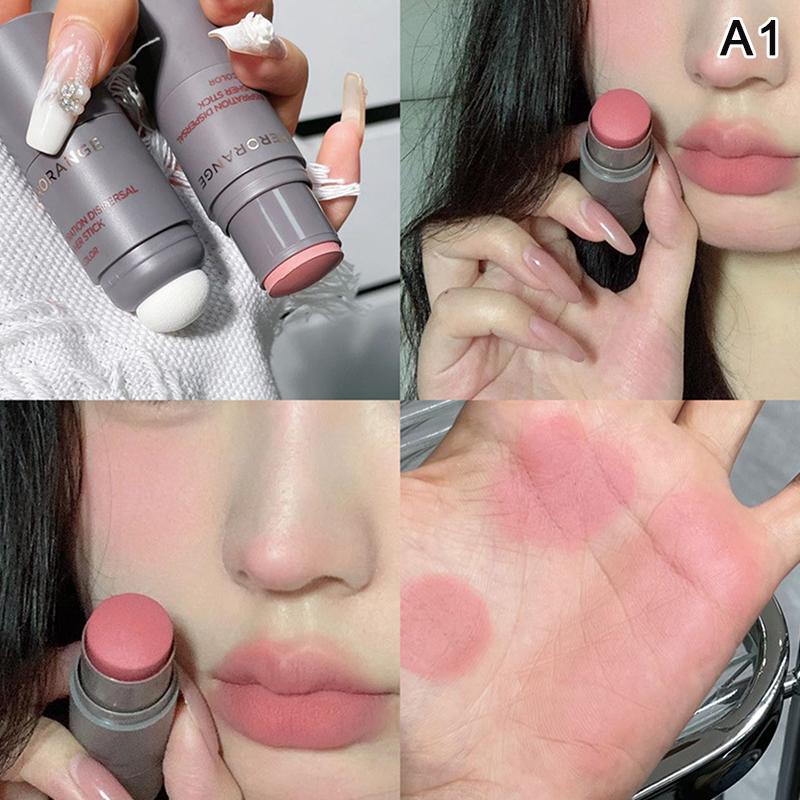 

Herorange Blush Stick Double-Ended Expansive Color Natural Long Lasting Matte Makeup Monochrome Creamy Rouge Blush Stick