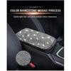Bling Car Armrest Cover Auto Center Console Protective Cover Crystal Rhinestone Arm Rest Cushion Pad Car Accessories for Women