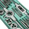 Jeu de Tarauds et Filières Multifonction 12/20 Pièces M3-M12 Métrique Bouchons de Filetage Vis à Main Tarauds Droits Coniques Outils de Taraudage et de Filetage
