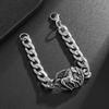 Retro Domineering Stainless Steel Horse Benz Cuban Chain Bracelet Men's Punk Cool Street Party Jewelry Gift