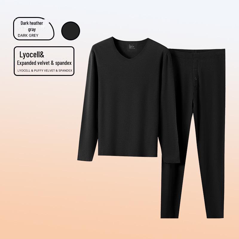 Lyocell German Velvet Thermal Base Suit – Men's & Women's Autumn/Winter Warm Underwear Set