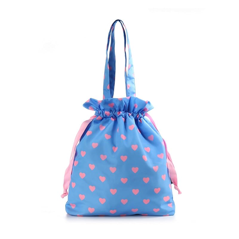

[Tavitra] drawstring bag tote bag handbag 2WAY men s ladies waterproof leisure commute Commuting to school trip large capacity polyester light blue