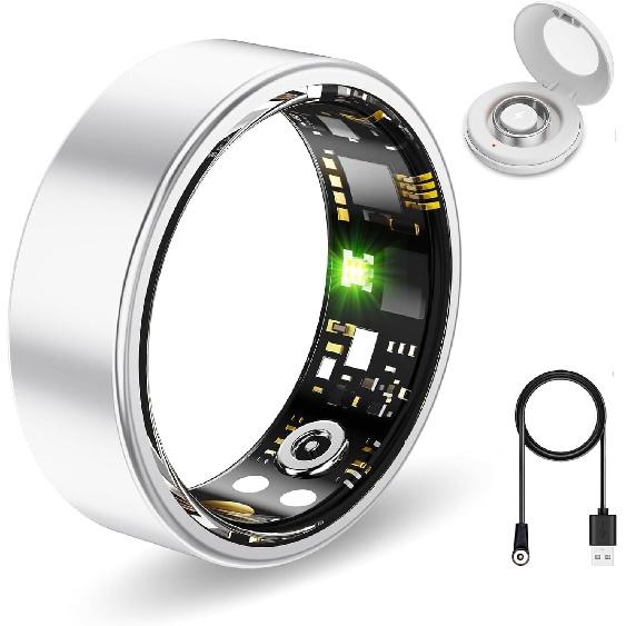 Smart Ring Health Tracker, Sleep&Exercise Monitor Heart Rate,Blood Oxygen,Fitness Trackers for Man&Women -Long Lasting Batteries,Waterproof Sleep