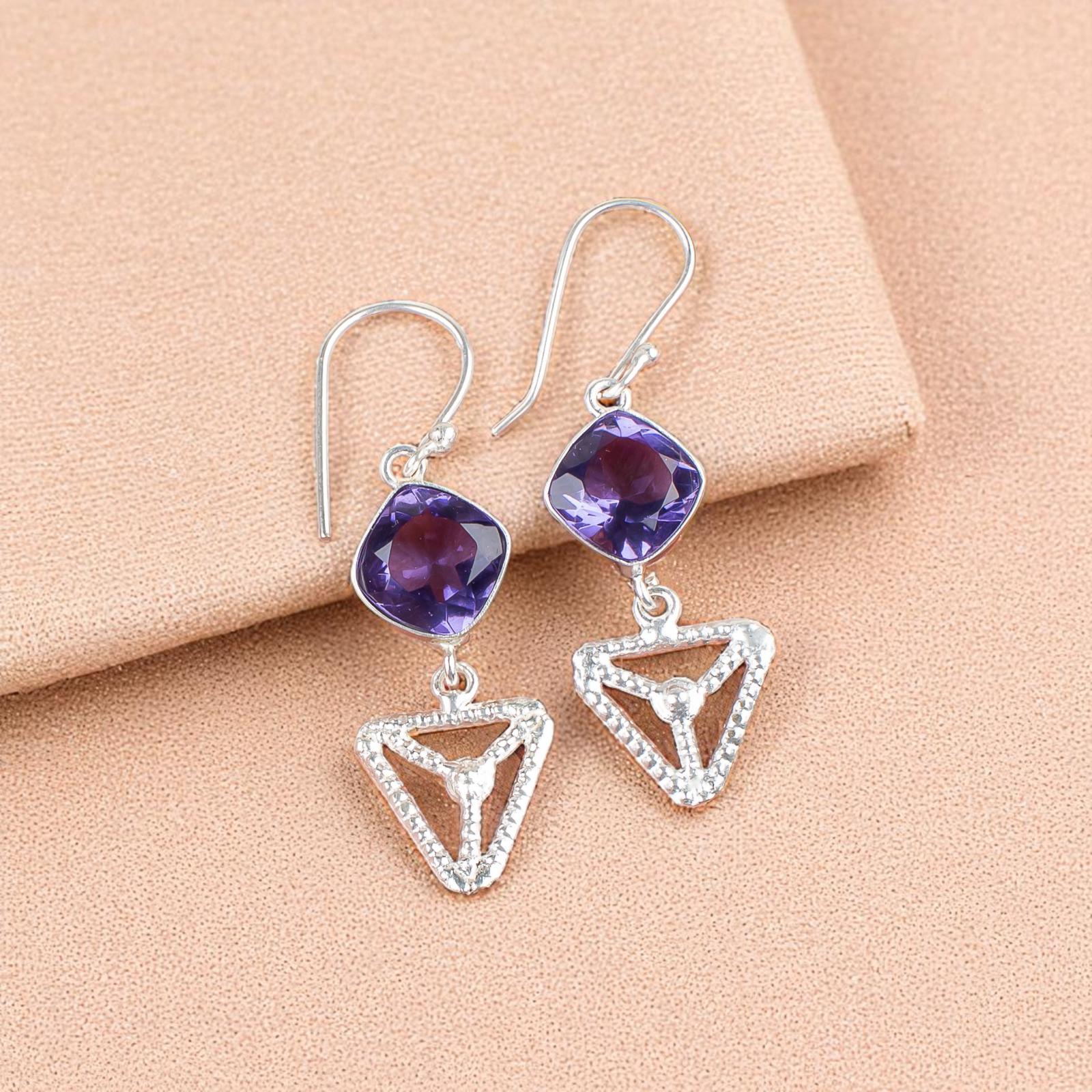 

Iolite Gemstone 925 Sterling Silver Jewelry Handmade Women s Gift Earrings 2.00 EE-45-4