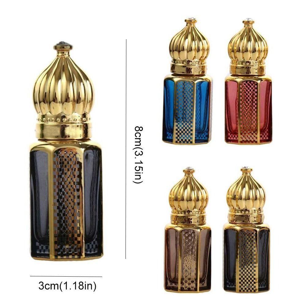 Empty Perfume Bottle Electroplating Essential Oil Bottle Sample Vial Mini Dropper Bottles  Travel