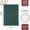 Morandi Coil Notebook with Frosted PP Cover and Horizontal Line Grid for Students