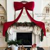 Big Red Velvet Bow For Valentine'S Xmas Decoration Tree Topper
