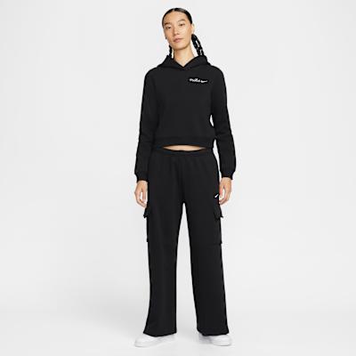 Women's Sweatshirt Nike Sportswear Phoenix Fleece Brand Logo Letter Fleece Lined Slim Fit Hooded Long Sleeved