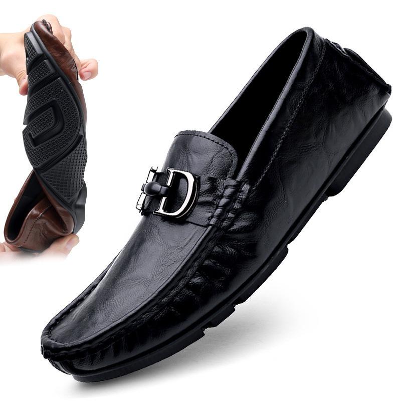 Doudou shoes men's soft sole men's casual British versatile personality green driving lazy