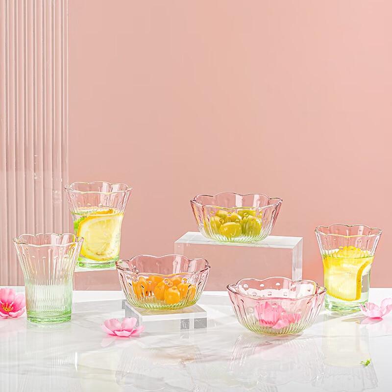 Aizlv Cherry Blossom Glass Bowl & Cup Set