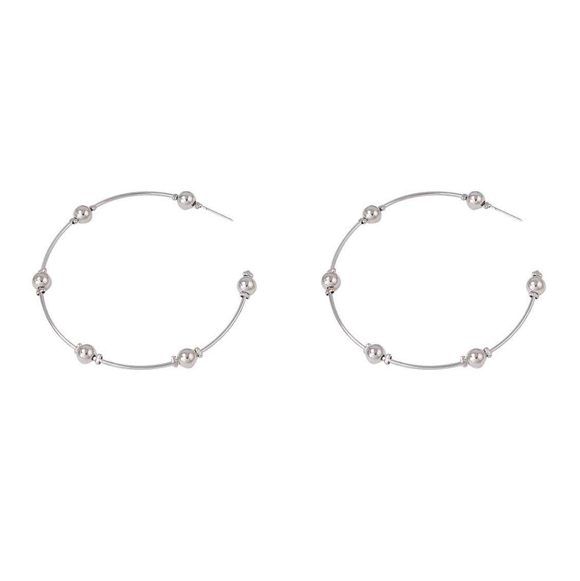 

Европейский и американский стиль легкой роскоши, ощущение высокого класса, крупные серьги-пусеты в виде геометрических сфер с C-образным кругом, универсальный панк