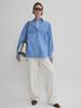 Siyuan 25 Early Spring Light Luxury High-Count Cotton Solid Color Long-Sleeve Silhouette Shirt for Women