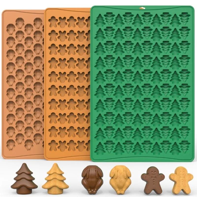 100 otvorů Vánoční strom Perníkový muž Krůta Lebka Pečicí forma Krmivo pro domácí mazlíčky Forma na sušenky Čokoládová sušenka Silikonová forma