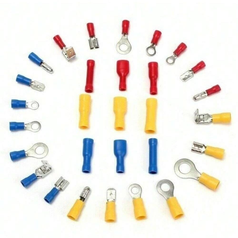 280pcs Multicolor Wire Terminal OT Type Tinplate Crimp Terminals Bare Nose Lugs Binding Post Circular Crimping Terminal