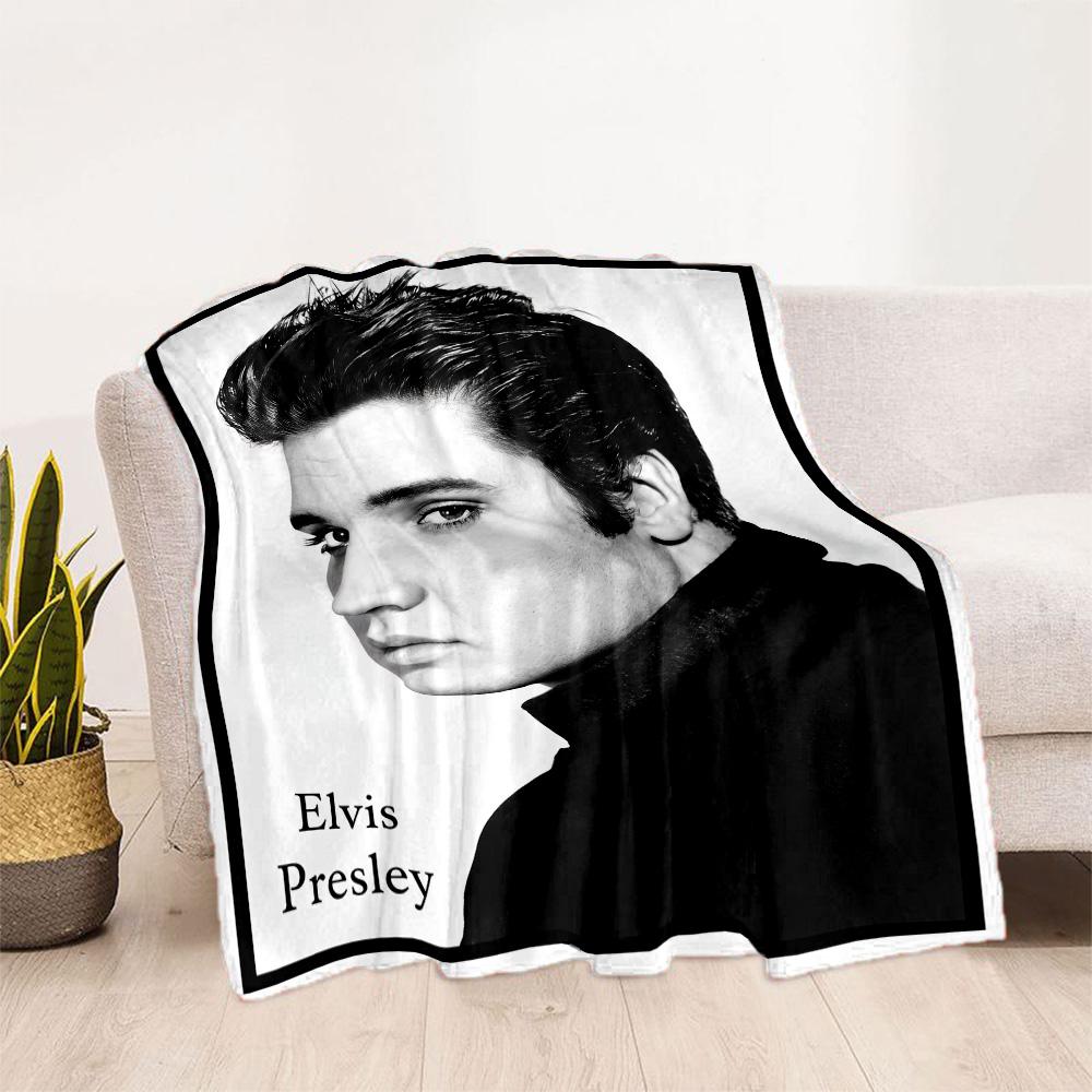 Elvis Presley Rock Legend Blanket Soft & Cozy Perfect for Couch Bedding Picnics for All Occasions Digital Print Birthday Christmas Gift Blanket