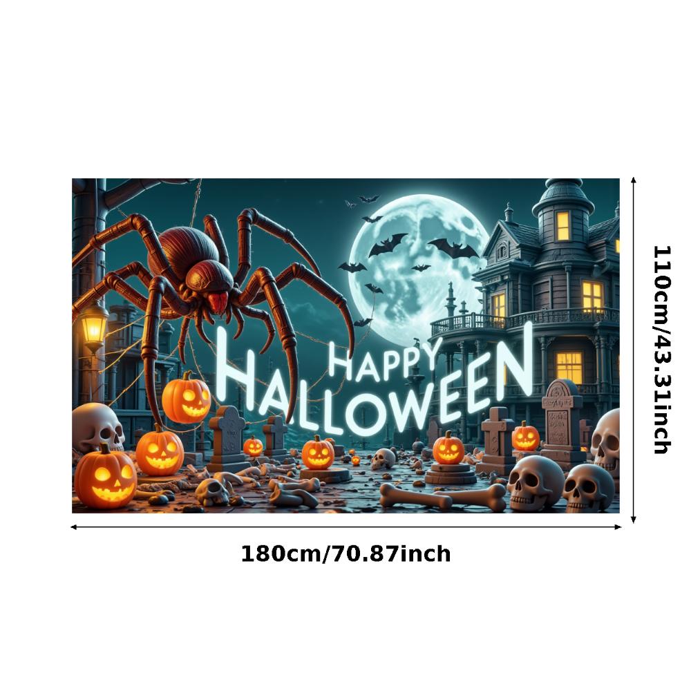 Holiday Banner Lanterns Party Prop Halloween Decor Dark Theme Scary Prop For Night Event Haunted House Holiday Event