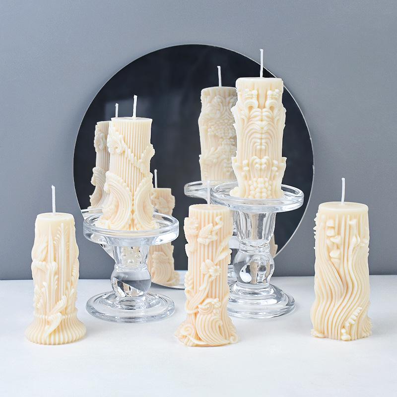 European Multi-Cylinder Silicone Molds for Scented Candles, Pillars, Gift Ornaments, and Diffuser Stones