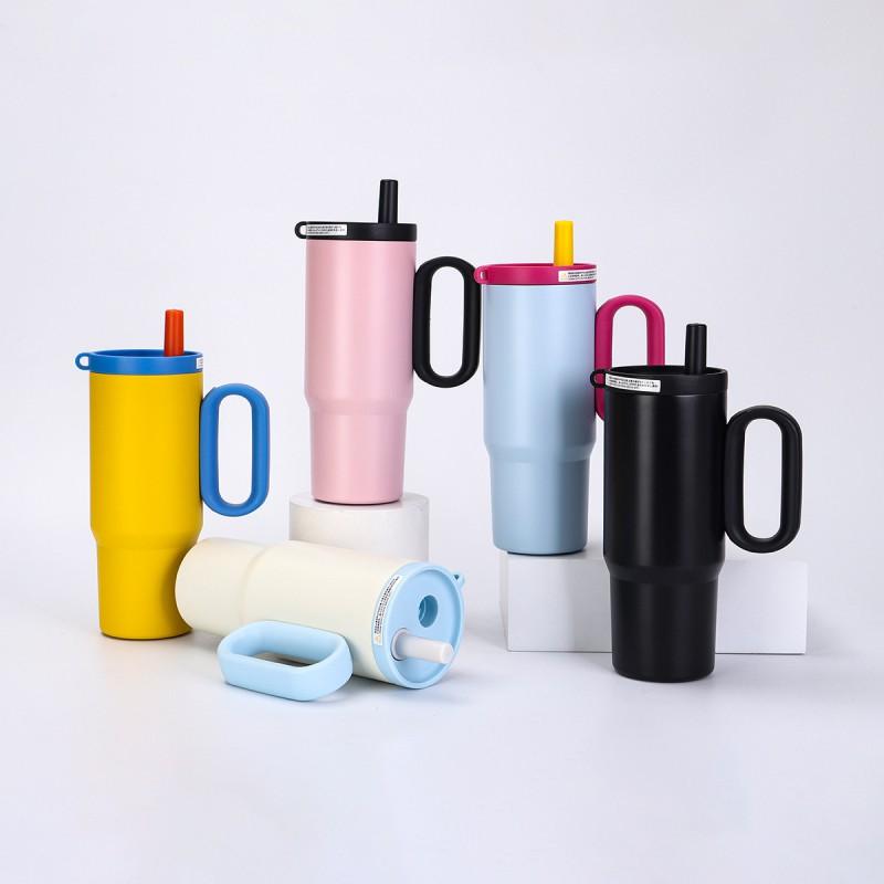 720ml Double Wall Vacuum Insulated Stainless Steel Travel Mug With Handle Car Office Outdoor Use
