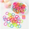 Set da 100 elastici per capelli colorati e vivaci per bambine - Morbidi elastici in gomma sintetica perfetti per scuola, feste e uso quotidiano