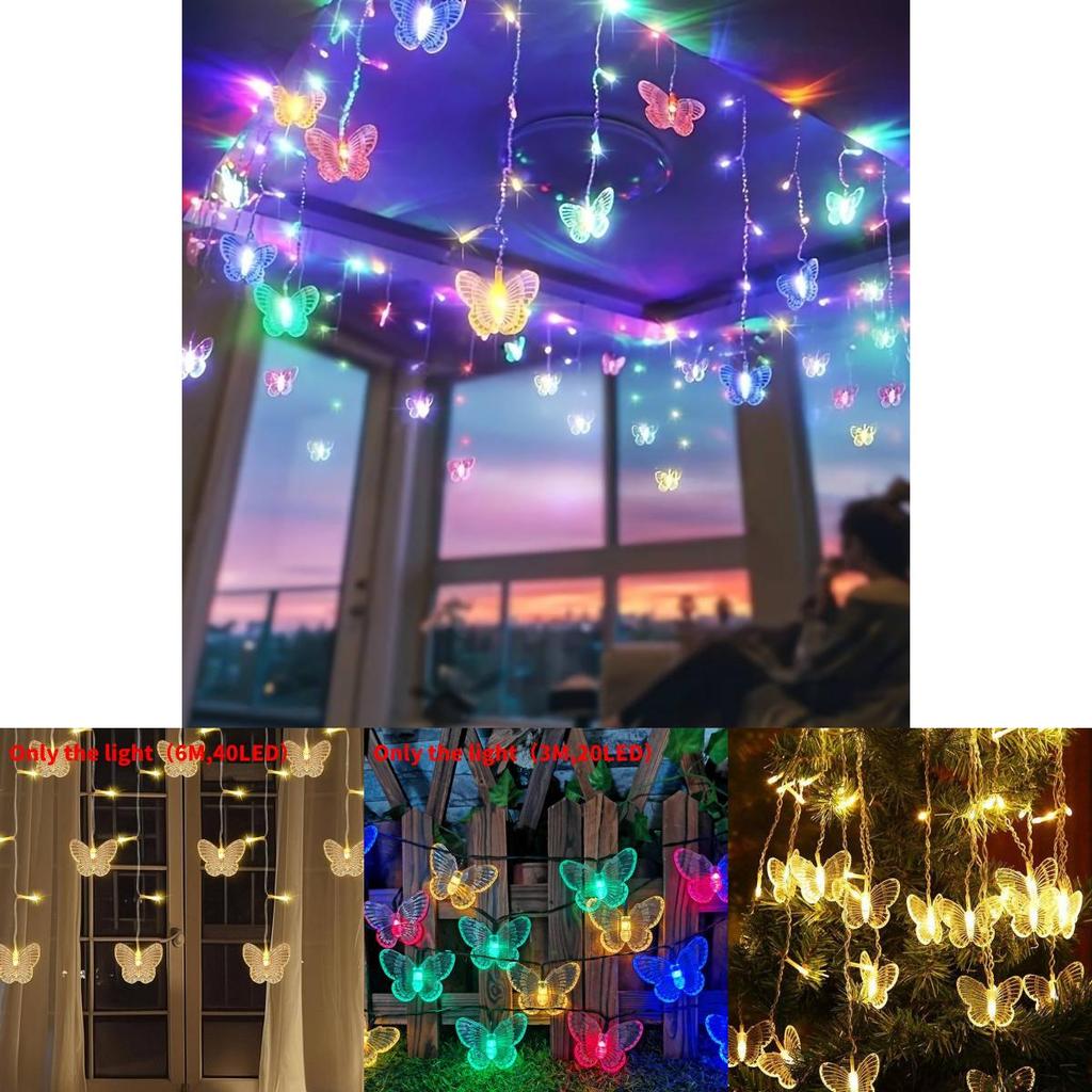 Butterfly Led String Light Set For Garden And Patio For Outdoor Celebration