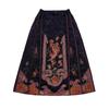 2025 Women's Ethnic A-line Skirt with Phoenix Embroidery