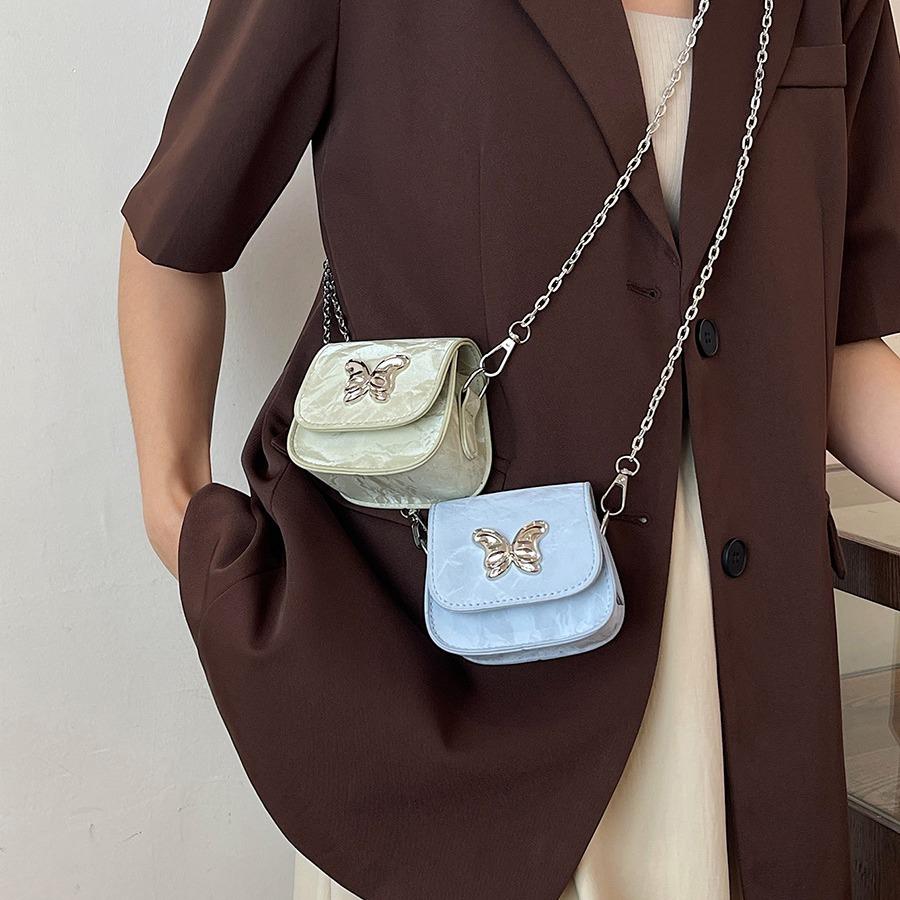 Премиум маленькая сумка женская летняя новая мини помада косая сумка популярная бабочка — фото 4