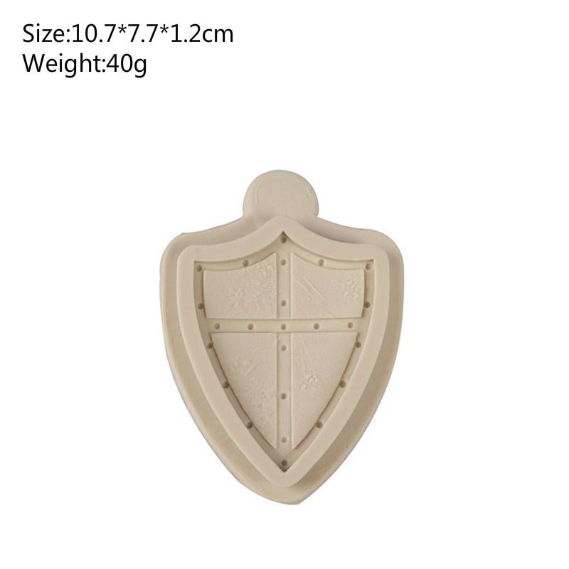 Меч Щит Дракон Торт Силиконовая форма Помадка Кружевная форма Инструменты для украшения торта на день рождения Шоколадная форма для мастики shield