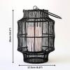 Черный металлический фонарь в стиле Бохо, Mesh Metal Lantern for Home Boho Style Black,  Behoma