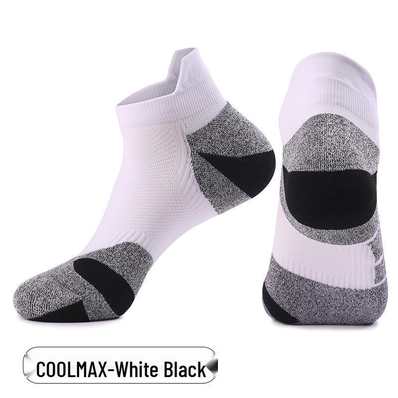 

Дышащие носки для бега из лайкры с защитой от запаха - Бесшовные спортивные носки Coolmax для мужчин и женщин Adult Men s 40-45 белый/чёрный