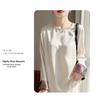 2026 New Spring & Autumn Chinese Style Embroidered Jacquard U-Neck Long-Sleeve Loose Pullover Women's Top