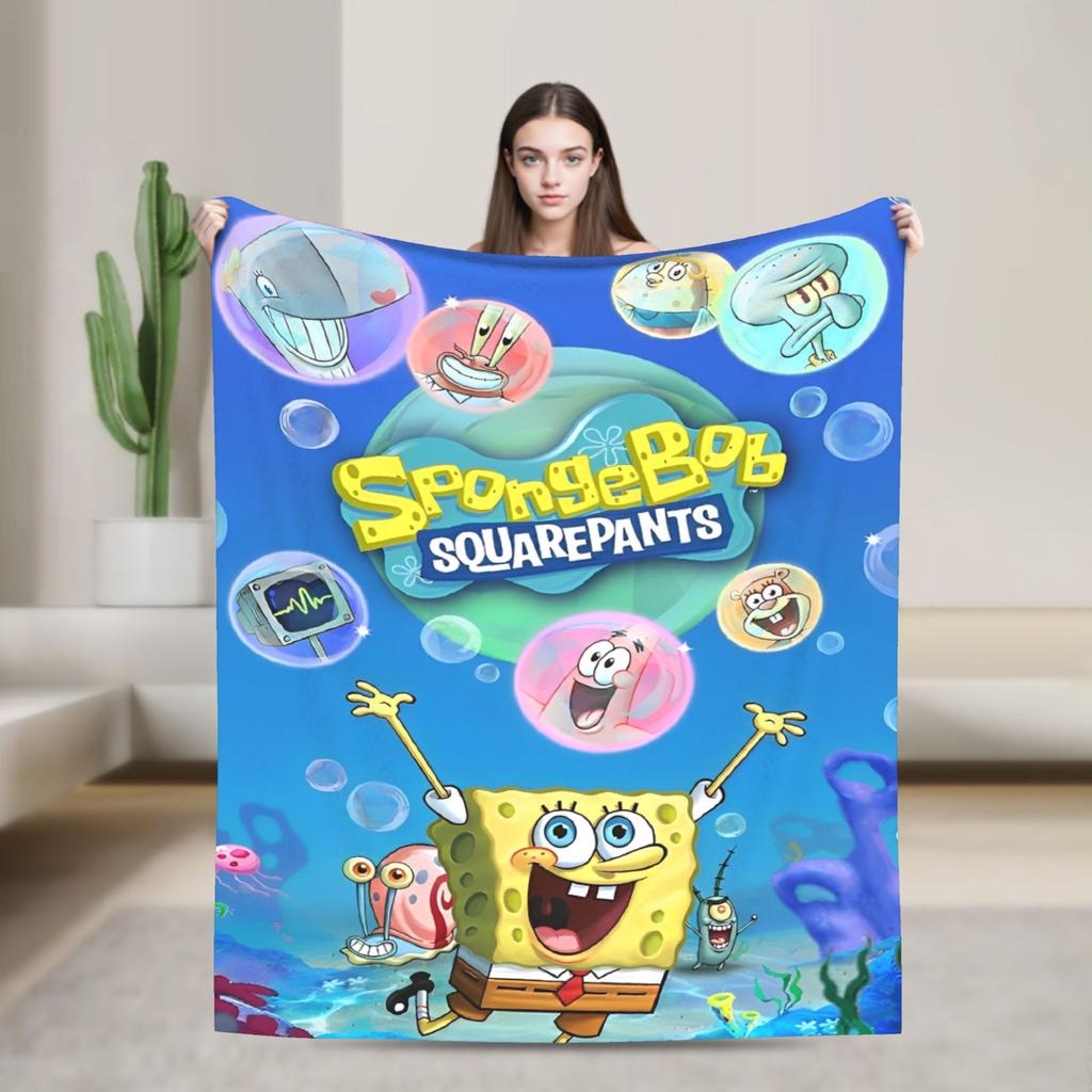 Patrick Star Blankets SpongeBob SquarePants Fuzzy Funny Warm Throw Blanket for Home Restaurant Spring/Autumn
