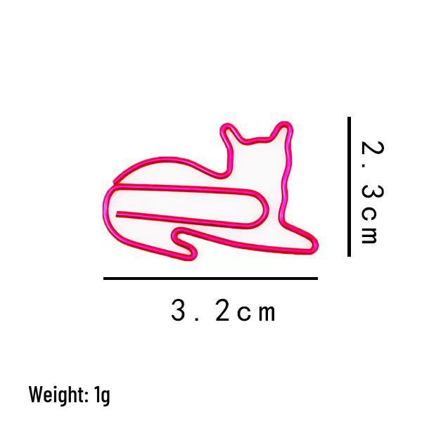 Colorful Cat Paperclip Brooch – Animal Bookmark & Office DIY Accessory