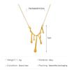 Minimalist Water Droplet Pendant Necklace for Women Men Liquid Lava Metal Irregular Chokers Y2K Accessories Fashion Jewelry Gift