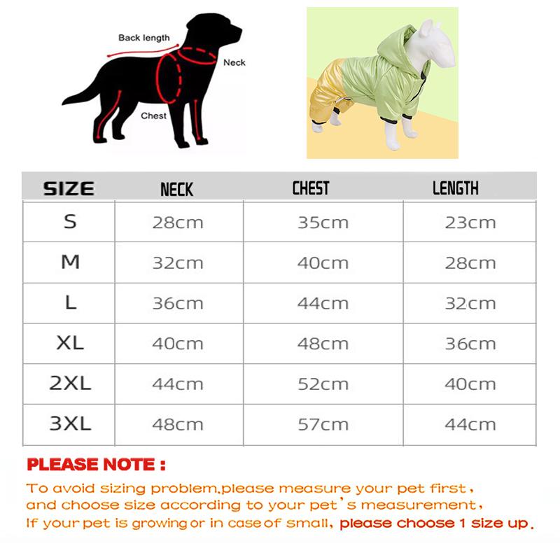New Winter Pet Dog Clothes Waterproof Warm Down Jacket For Small Dogs Pets Coat Cotton Hoodies For Chihuahua Puppy Clothing