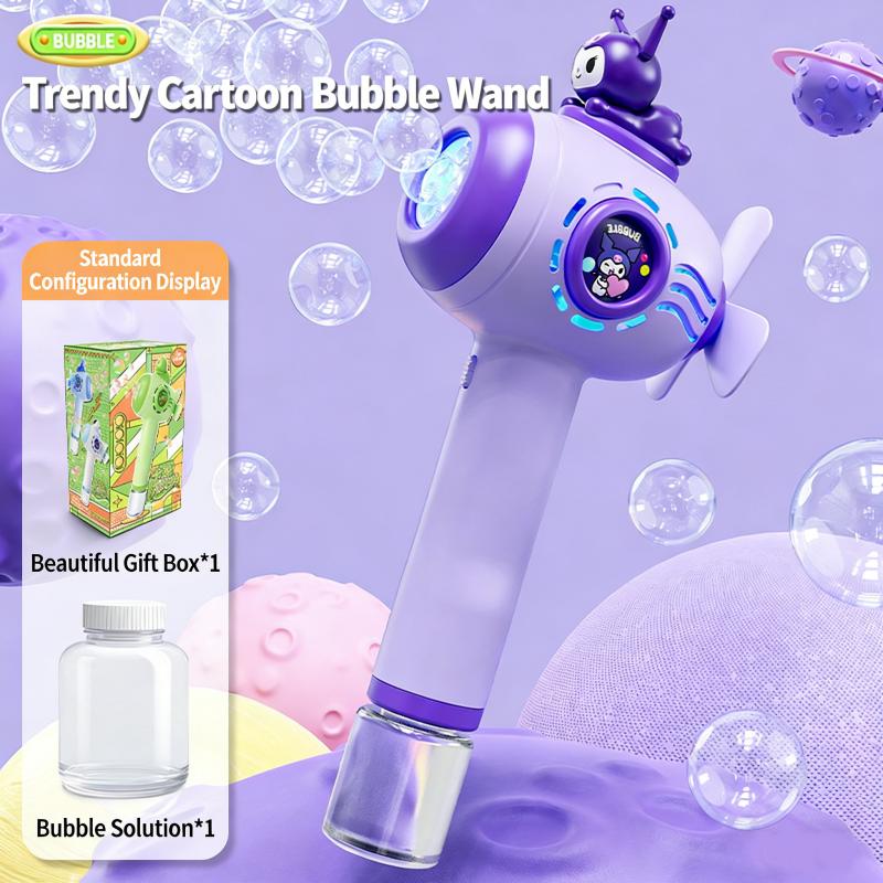 1Pc Sanrio Electric Bubble Stick, Fully Automatic Handheld Light Bubble Machine Toy, Suitable For Holiday Gifts