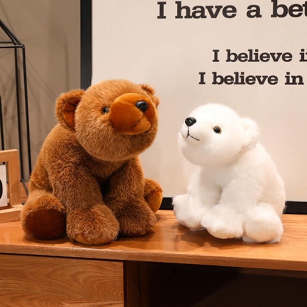 Plush Bear Toy Soft Stuffed Brown Bear Plush Cute Polar Bear Doll Birthday Gift