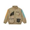 Originals X PALACE Crossover Logo Stripe Multiple Pockets Stand Collar Jacket Brown Men's HM9196