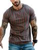 Summer Fashion Stripe 3D Printed T Shirts For Men Summer Casual Crew Neck Short Sleeve T-shirt Loose Quick Dry Breathable Tees Tops