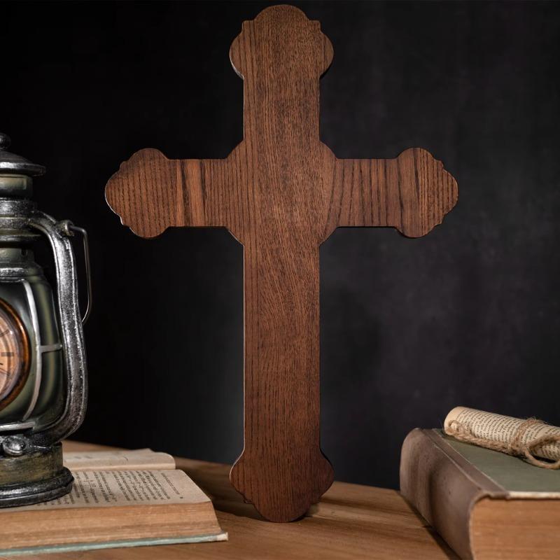 Wood Carving Cross for Wall Decoration, Christian Cross, Hanging Passover, Rustic Wood Cross Home Decor Christmas Gifts