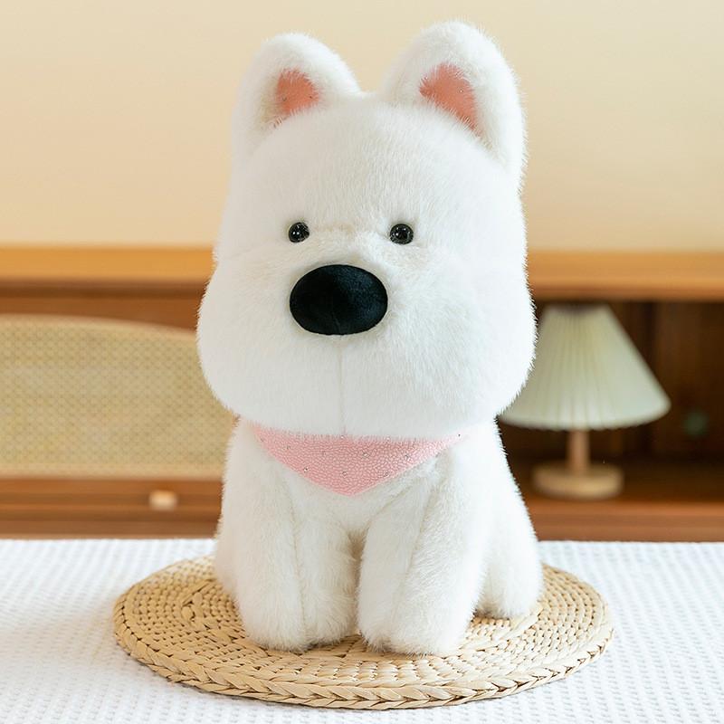 

West Highland White Terrier Soft Plush Dog Toy Kids Christmas Present Gift Doll 25cm белый