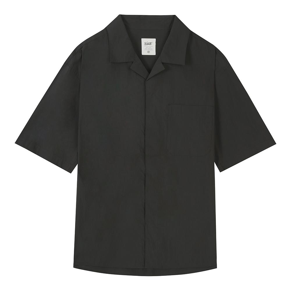G Eek Hidden Button Half Shirt Gray (Pibad5025) Gy (Gray)/L