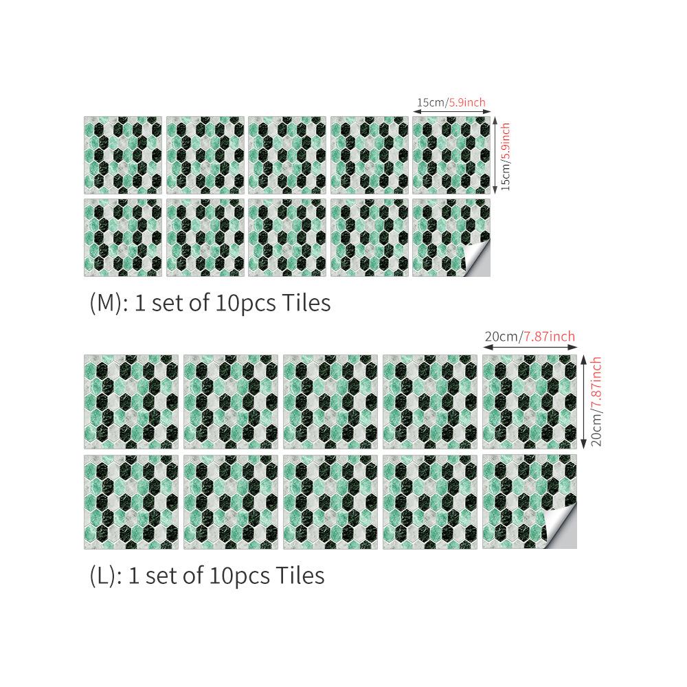 The Same Wall Sticker 3D Imitation Epoxy Mosaic Wallpaper Self-Adhesive Kitchen Bathroom Waterproof And Anti-Fouling Wall Decoration
