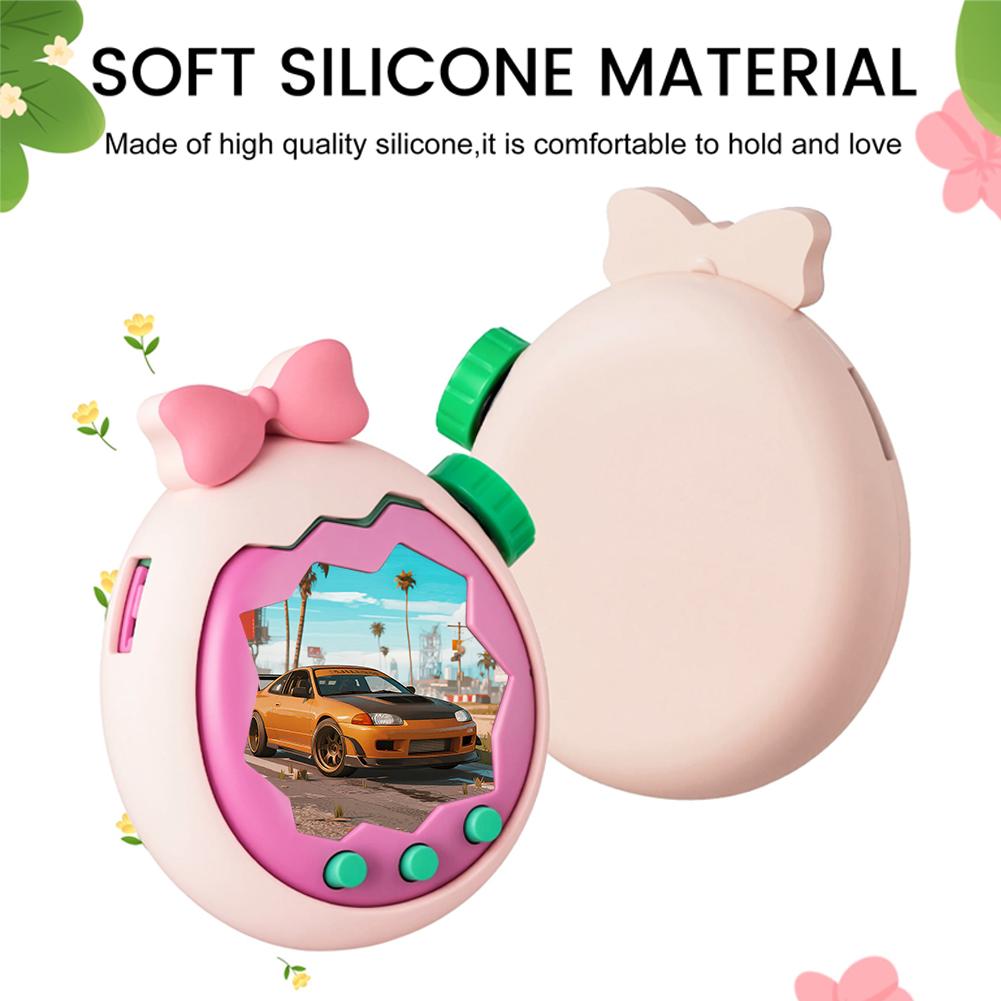 For Tamagotchi Paradise Funland Protective Case Silicone Anti-drop Cute Bow Decoration Game Controller Replacement Shell
