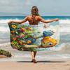 Cartoon Dinosaur Pattern Garden Beach Towel, Ultra-Fine Microfiber Quick-Dry for Summer