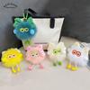 Cute Plush Key Chain Kawaii Coal Ball Pendant Ring Backpack Pendant Decor Fluffy Fur Keychain for Bags Doll Toy Key Car Rings