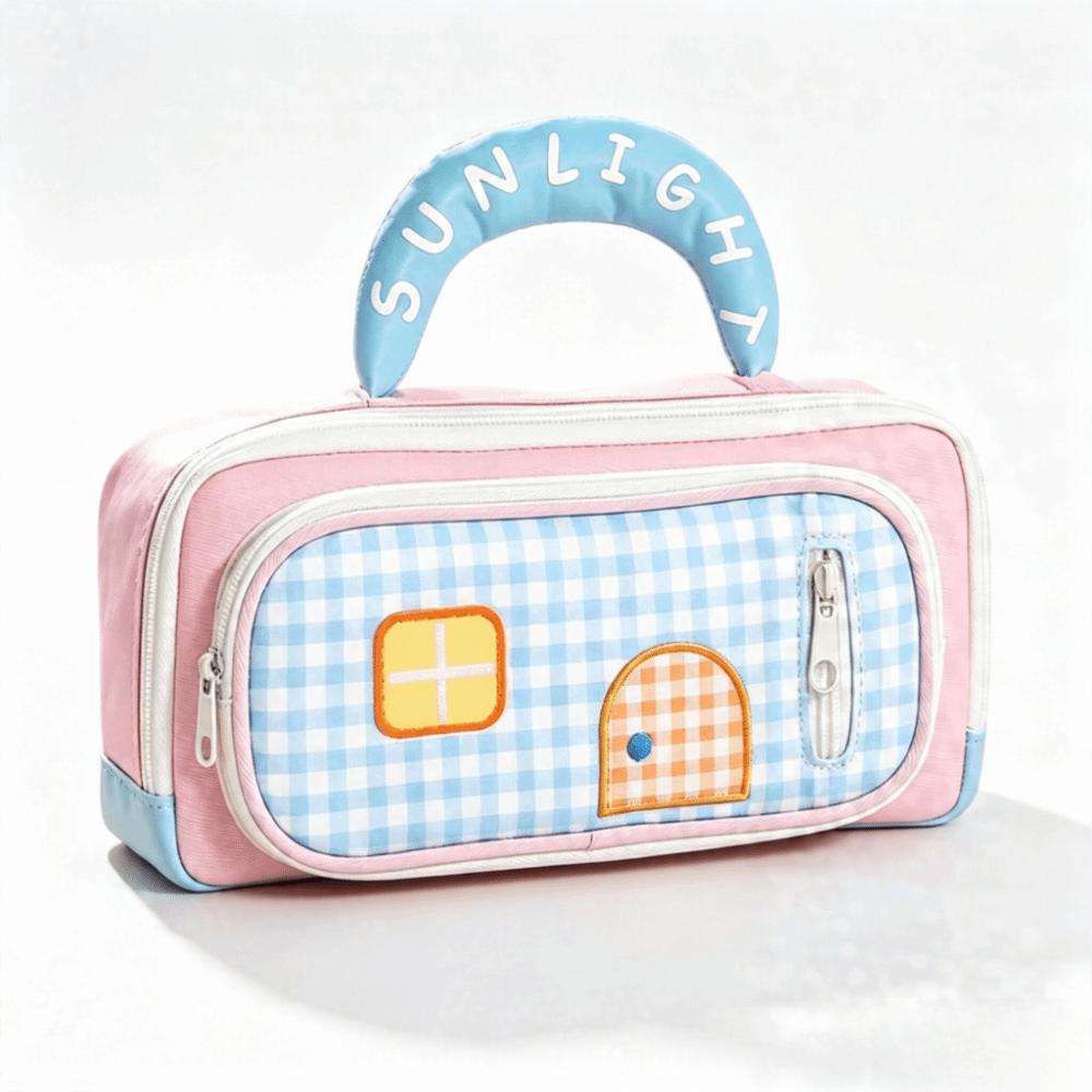 Large Capacity Pencil Case House Design Pen Bag Fashion Pencil Pouch School Supplies