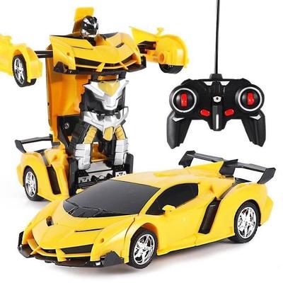 Hračka - Transformers - Diaľkovo ovládané auto - 1:18 - Žltá - 360° Rotácia
