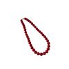 Rött Rund Glaspärla Halsband Retro Nyckelbenskedja Accessoarer för Kvinnor